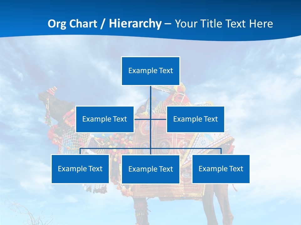 A Camel In The Desert With A Sky Background PowerPoint Template