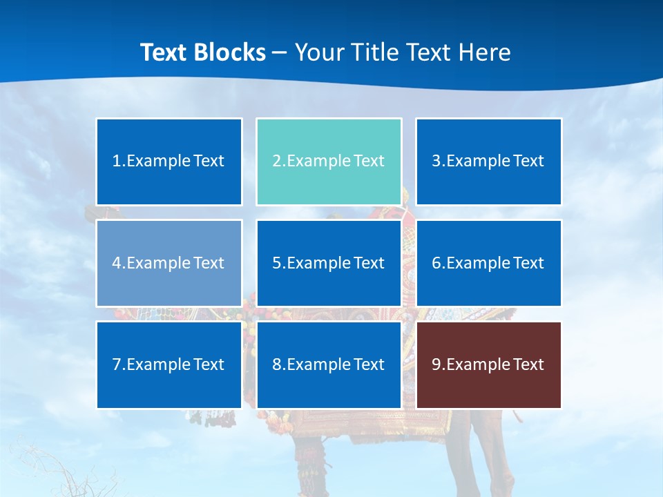 A Camel In The Desert With A Sky Background PowerPoint Template