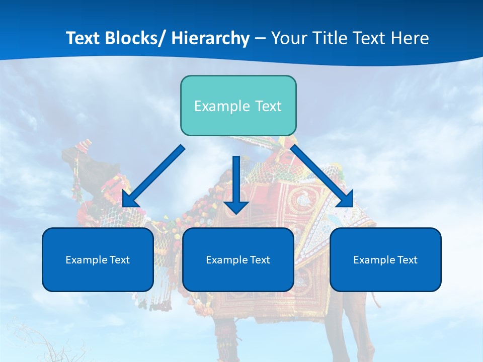 A Camel In The Desert With A Sky Background PowerPoint Template