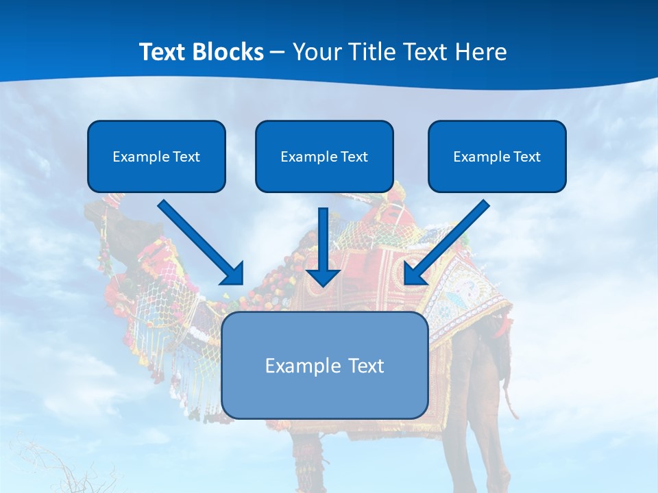 A Camel In The Desert With A Sky Background PowerPoint Template