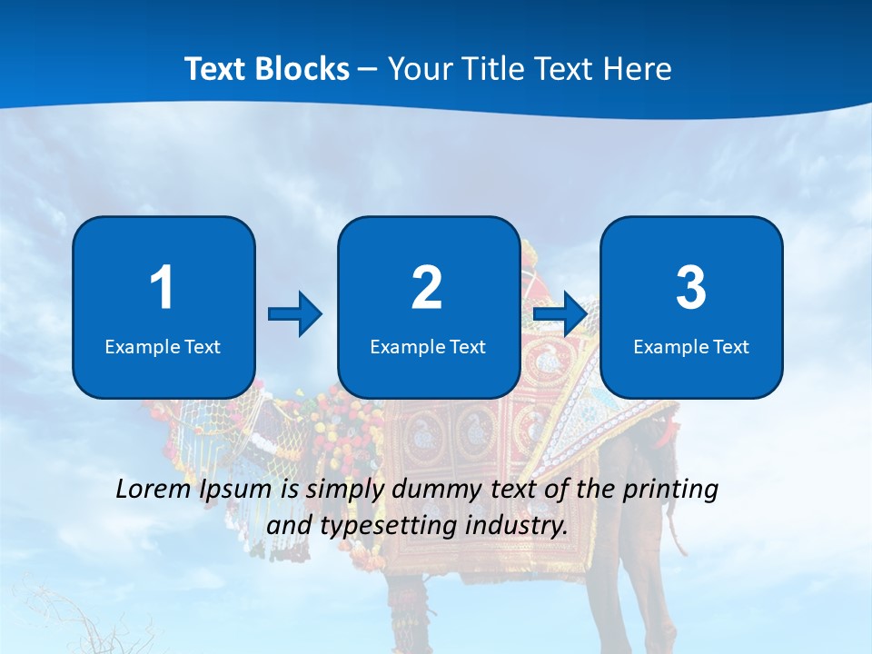 A Camel In The Desert With A Sky Background PowerPoint Template