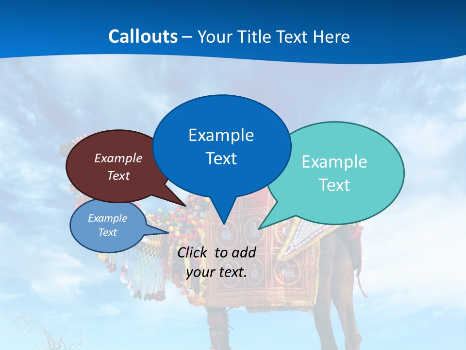 A Camel In The Desert With A Sky Background PowerPoint Template