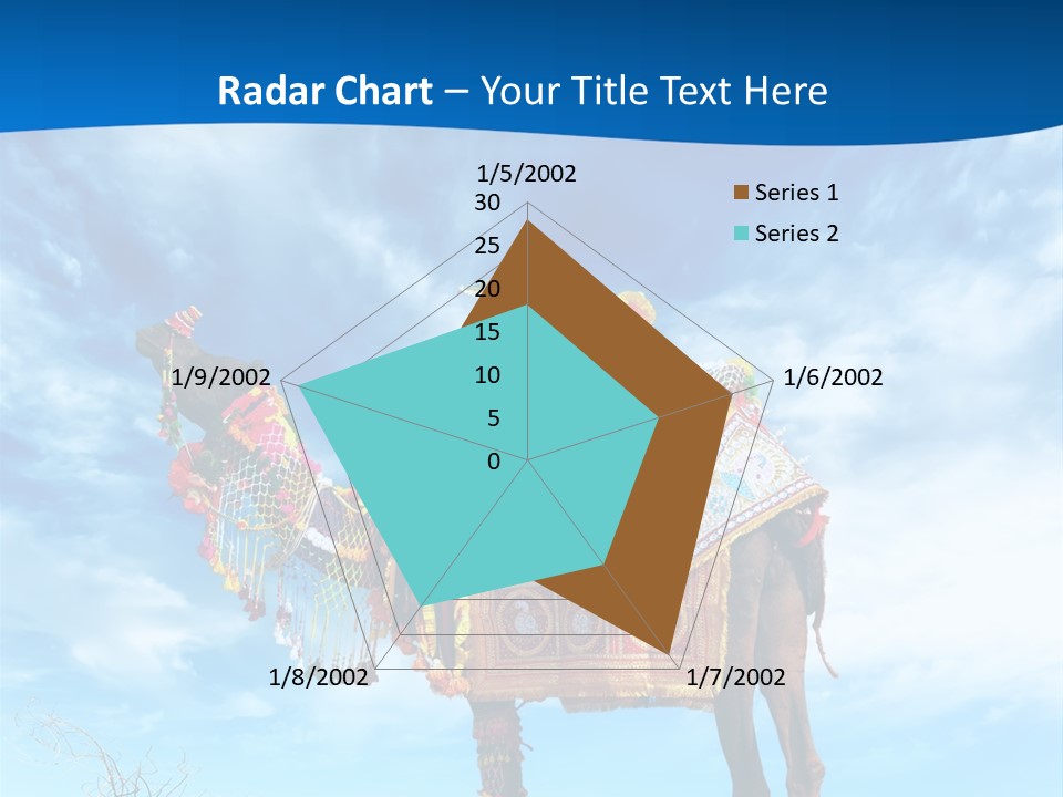 A Camel In The Desert With A Sky Background PowerPoint Template
