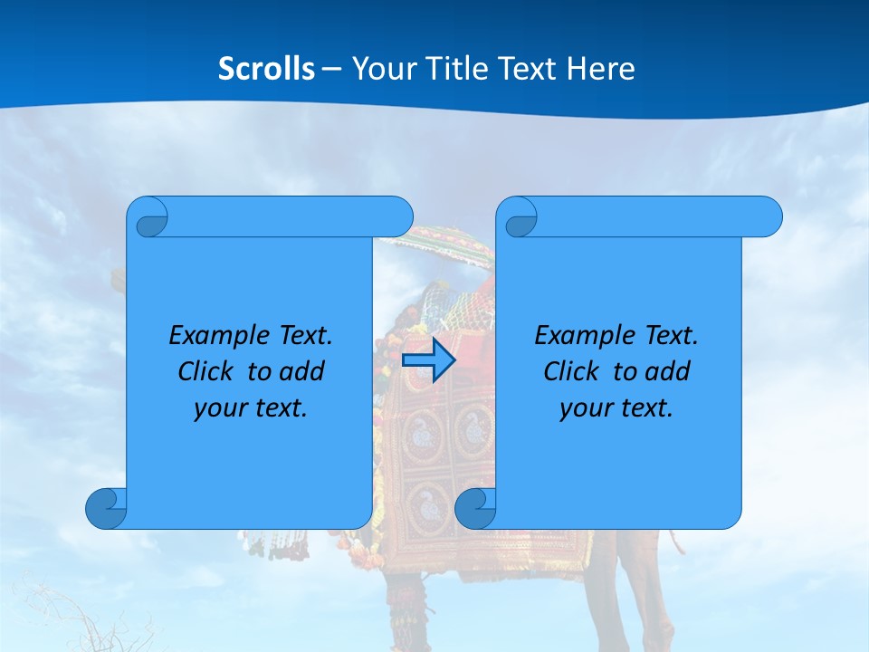 A Camel In The Desert With A Sky Background PowerPoint Template