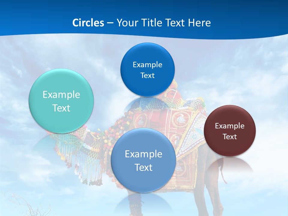 A Camel In The Desert With A Sky Background PowerPoint Template