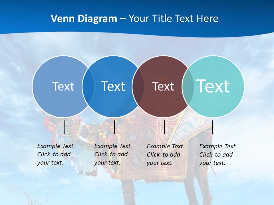 A Camel In The Desert With A Sky Background PowerPoint Template