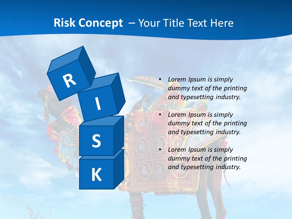 A Camel In The Desert With A Sky Background PowerPoint Template