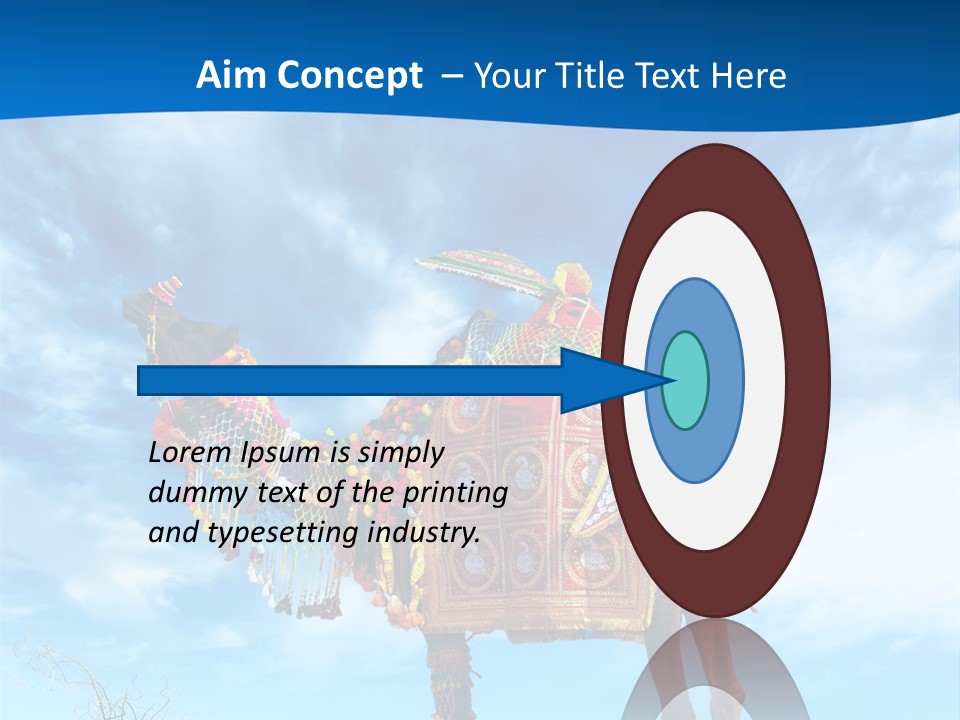 A Camel In The Desert With A Sky Background PowerPoint Template