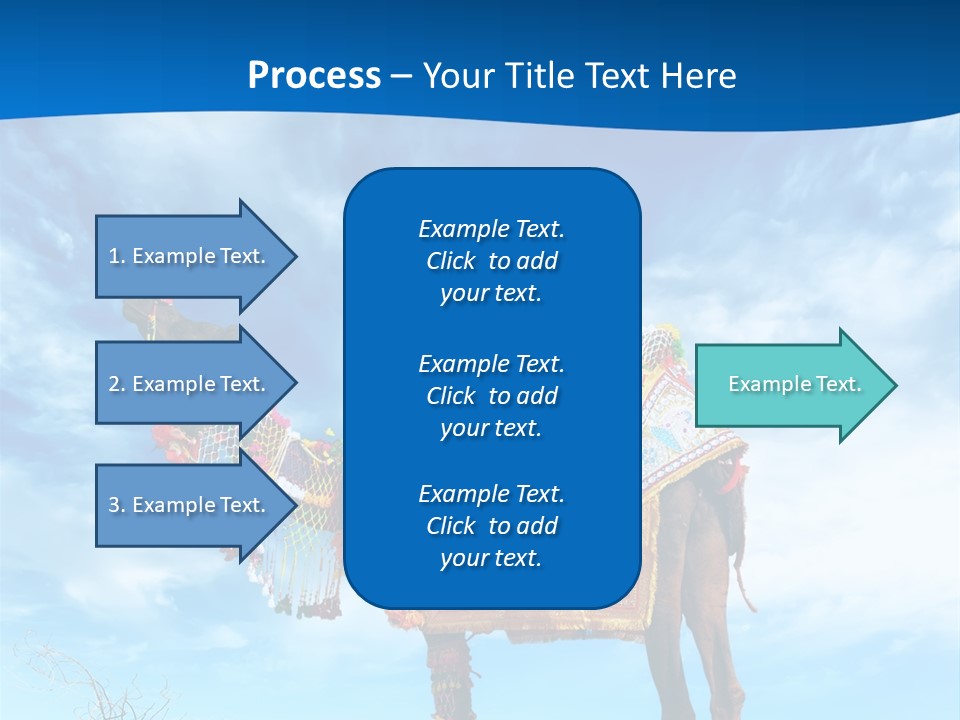 A Camel In The Desert With A Sky Background PowerPoint Template