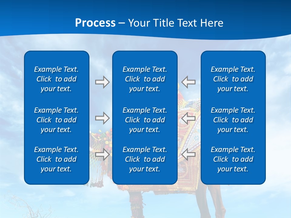 A Camel In The Desert With A Sky Background PowerPoint Template