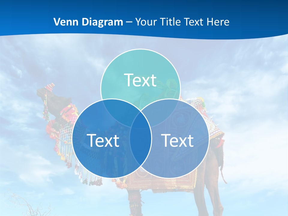 A Camel In The Desert With A Sky Background PowerPoint Template