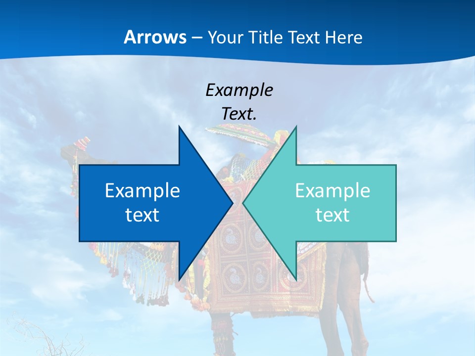 A Camel In The Desert With A Sky Background PowerPoint Template