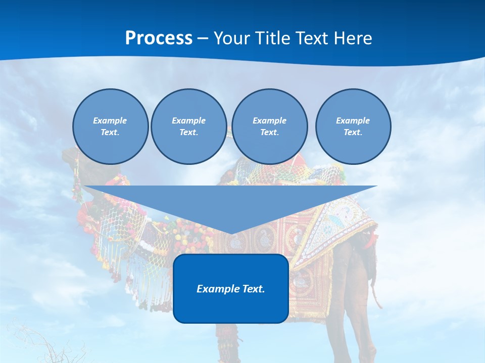 A Camel In The Desert With A Sky Background PowerPoint Template