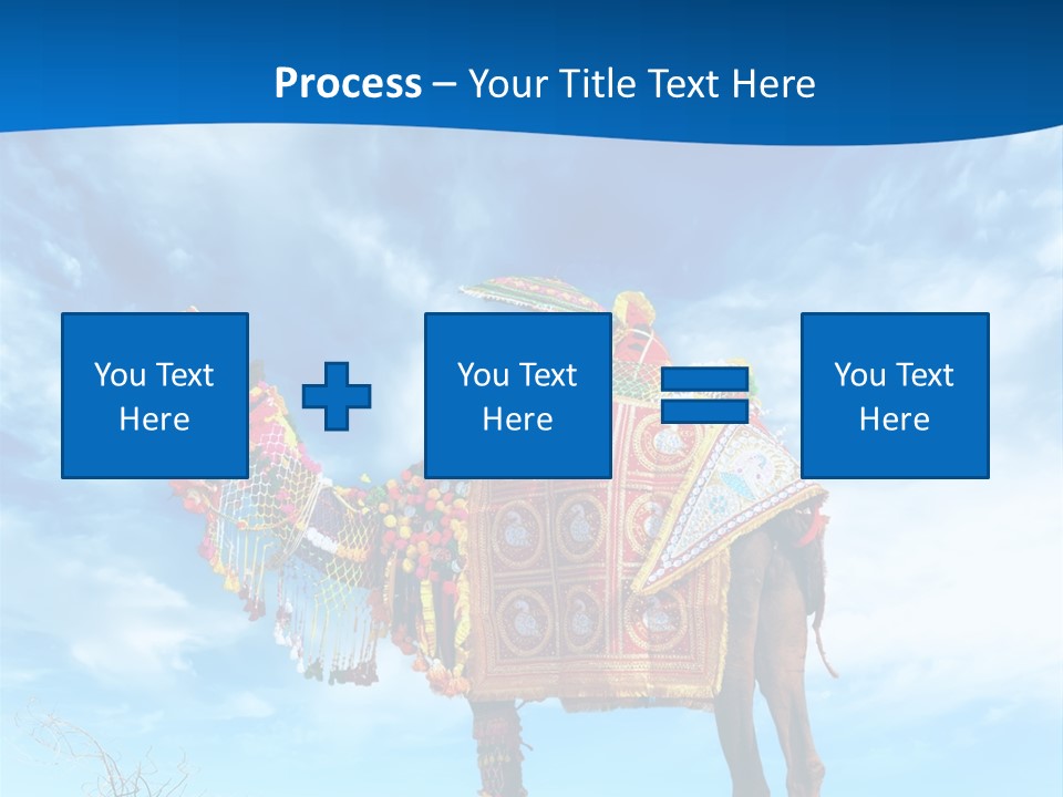 A Camel In The Desert With A Sky Background PowerPoint Template
