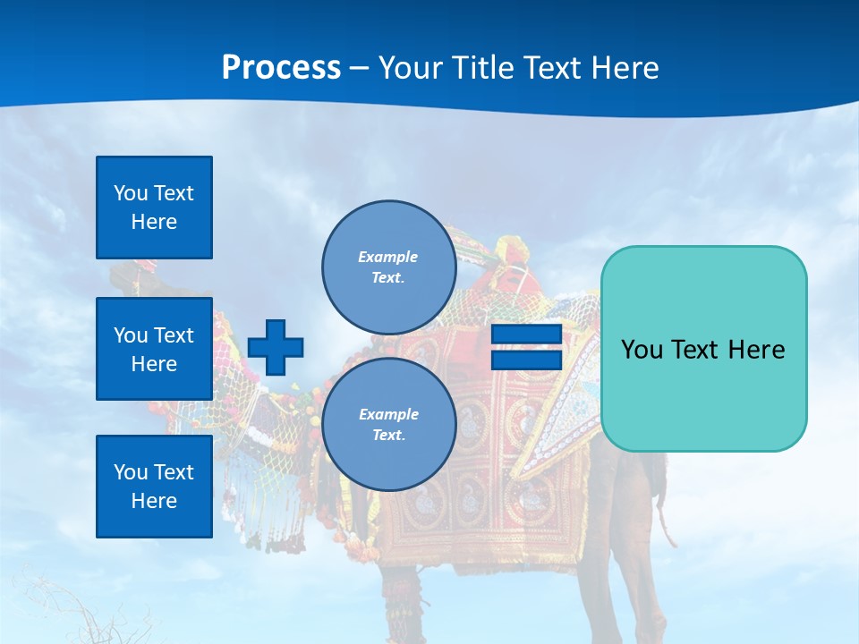 A Camel In The Desert With A Sky Background PowerPoint Template