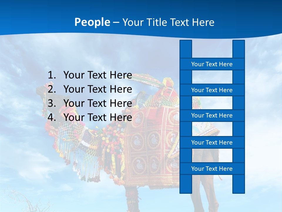 A Camel In The Desert With A Sky Background PowerPoint Template