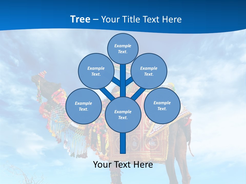 A Camel In The Desert With A Sky Background PowerPoint Template