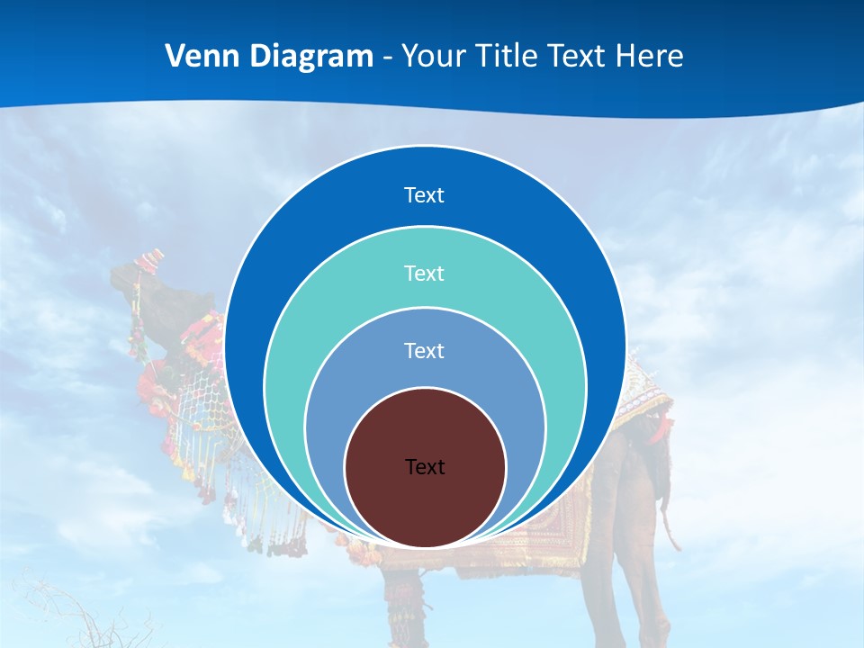 A Camel In The Desert With A Sky Background PowerPoint Template