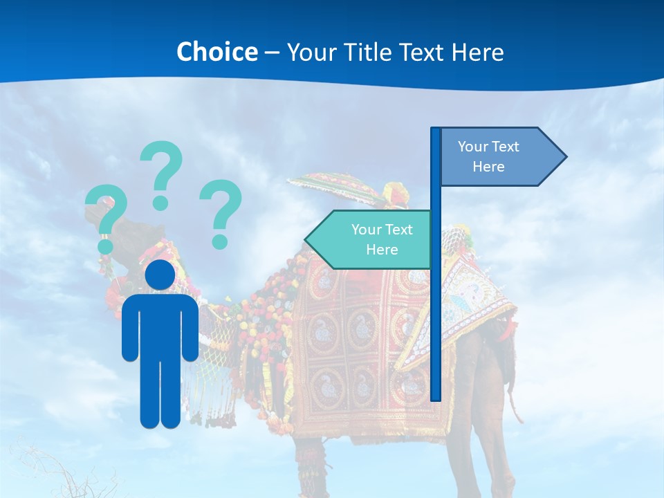 A Camel In The Desert With A Sky Background PowerPoint Template