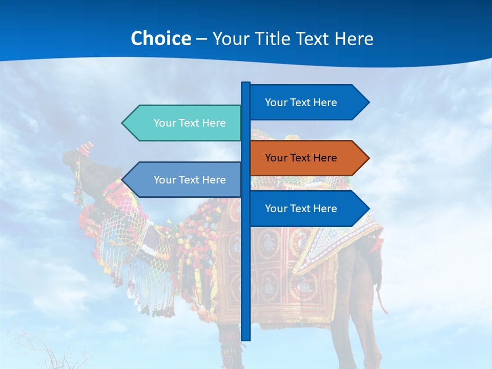 A Camel In The Desert With A Sky Background PowerPoint Template