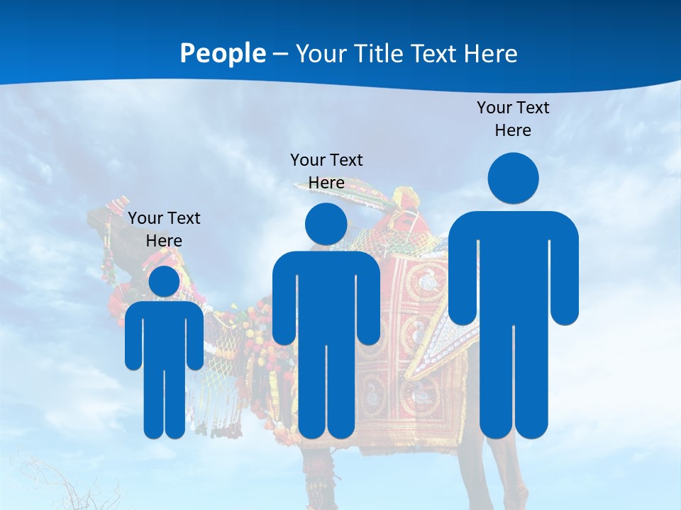 A Camel In The Desert With A Sky Background PowerPoint Template