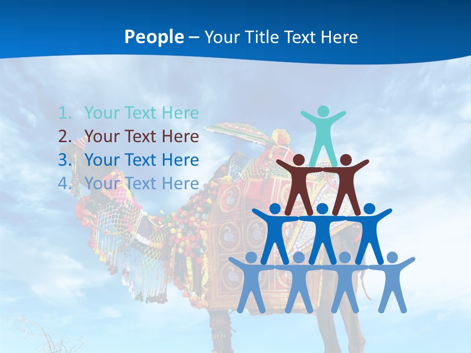 A Camel In The Desert With A Sky Background PowerPoint Template