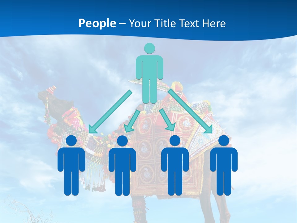 A Camel In The Desert With A Sky Background PowerPoint Template