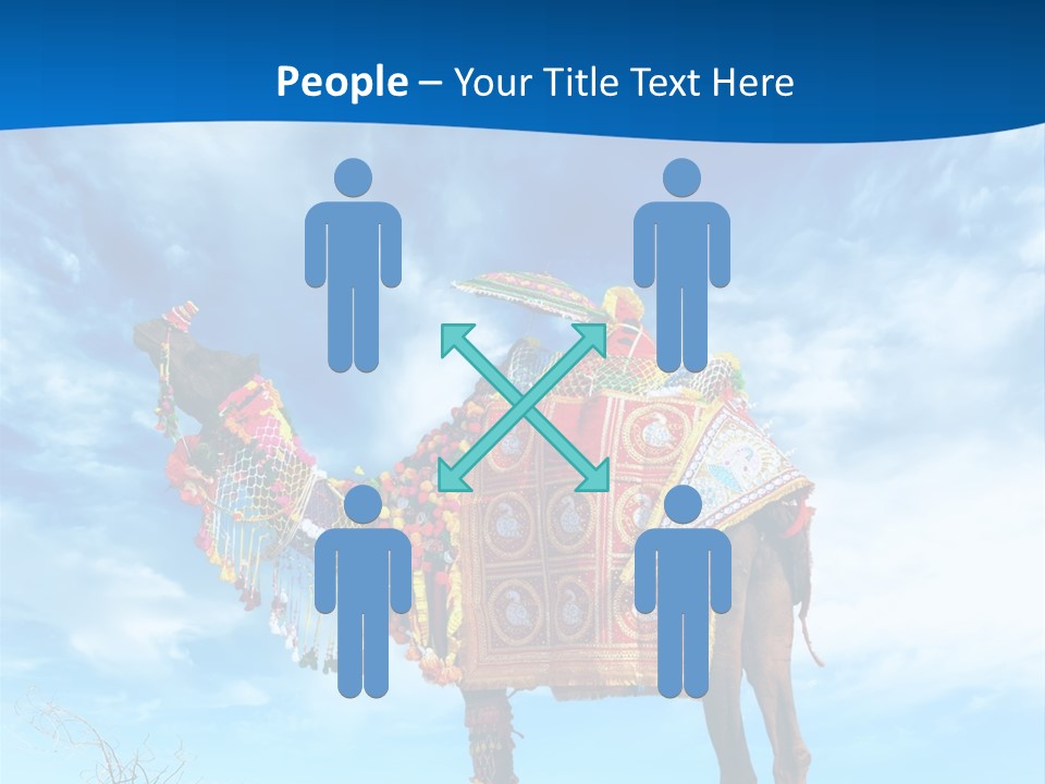 A Camel In The Desert With A Sky Background PowerPoint Template