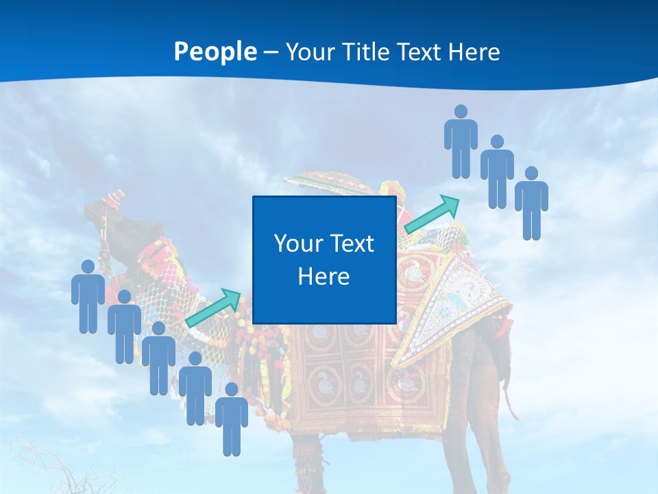 A Camel In The Desert With A Sky Background PowerPoint Template