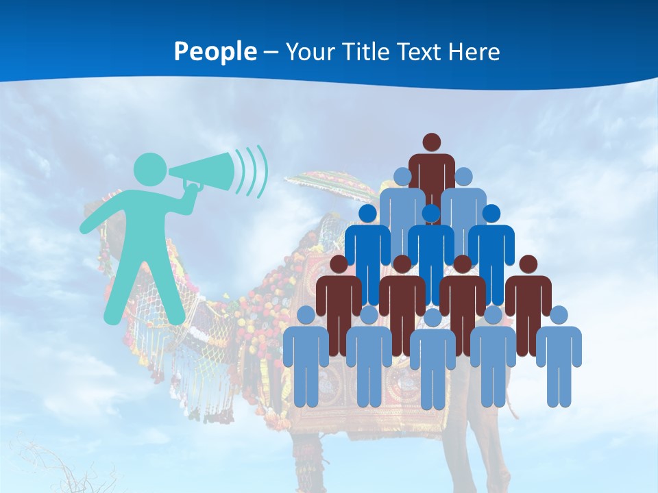 A Camel In The Desert With A Sky Background PowerPoint Template