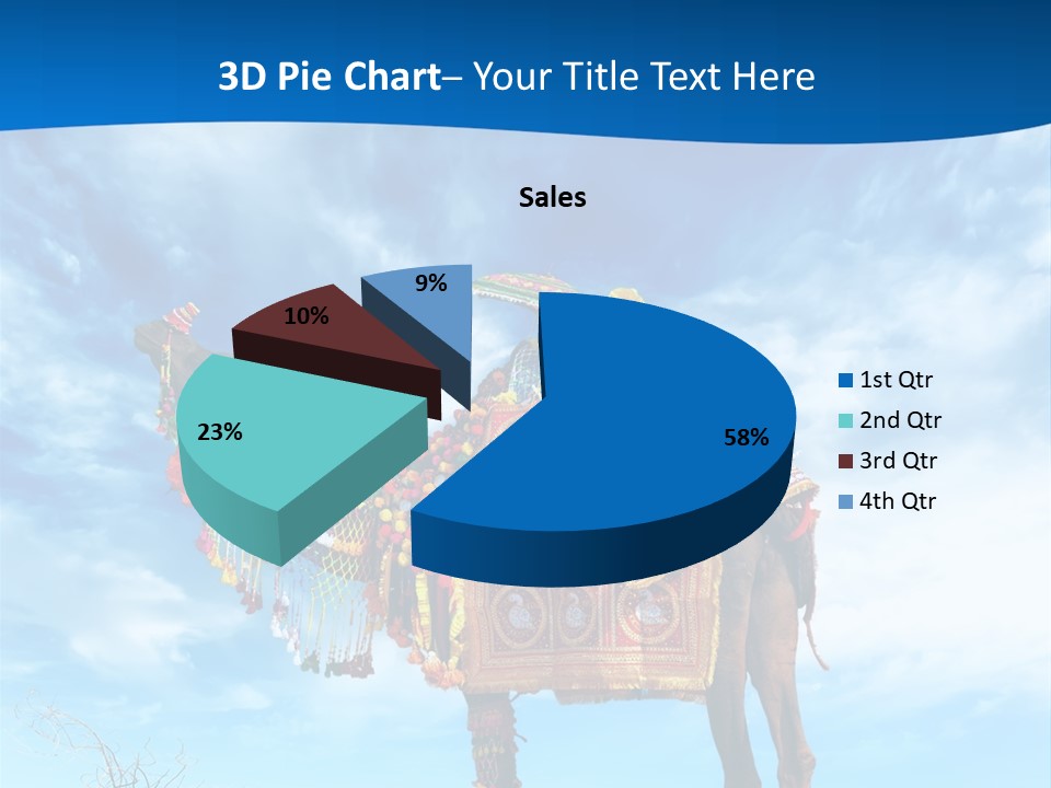 A Camel In The Desert With A Sky Background PowerPoint Template