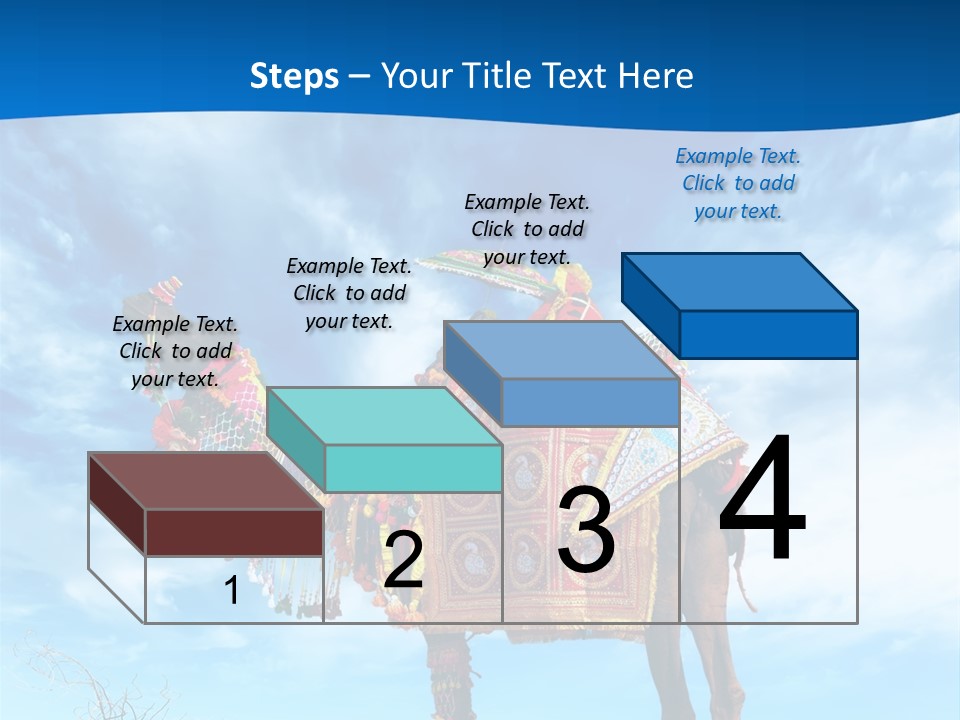 A Camel In The Desert With A Sky Background PowerPoint Template