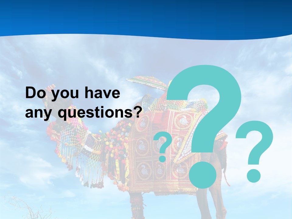 A Camel In The Desert With A Sky Background PowerPoint Template