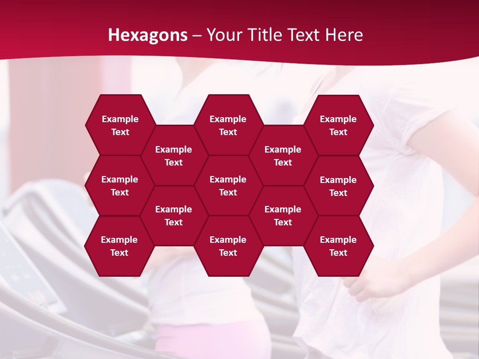 A Group Of Women Running In A Gym PowerPoint Template