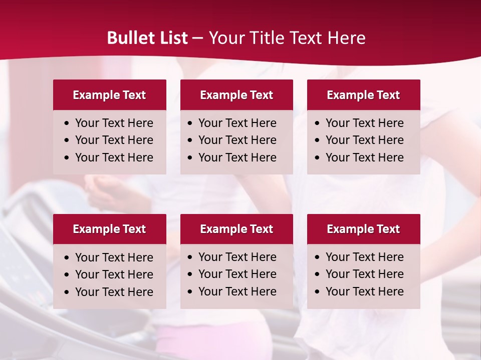 A Group Of Women Running In A Gym PowerPoint Template