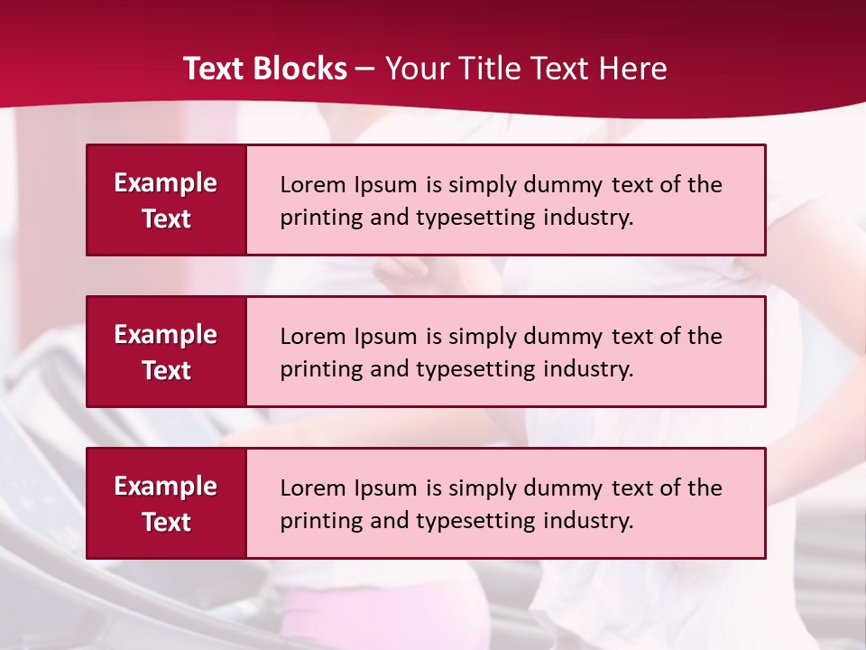 A Group Of Women Running In A Gym PowerPoint Template
