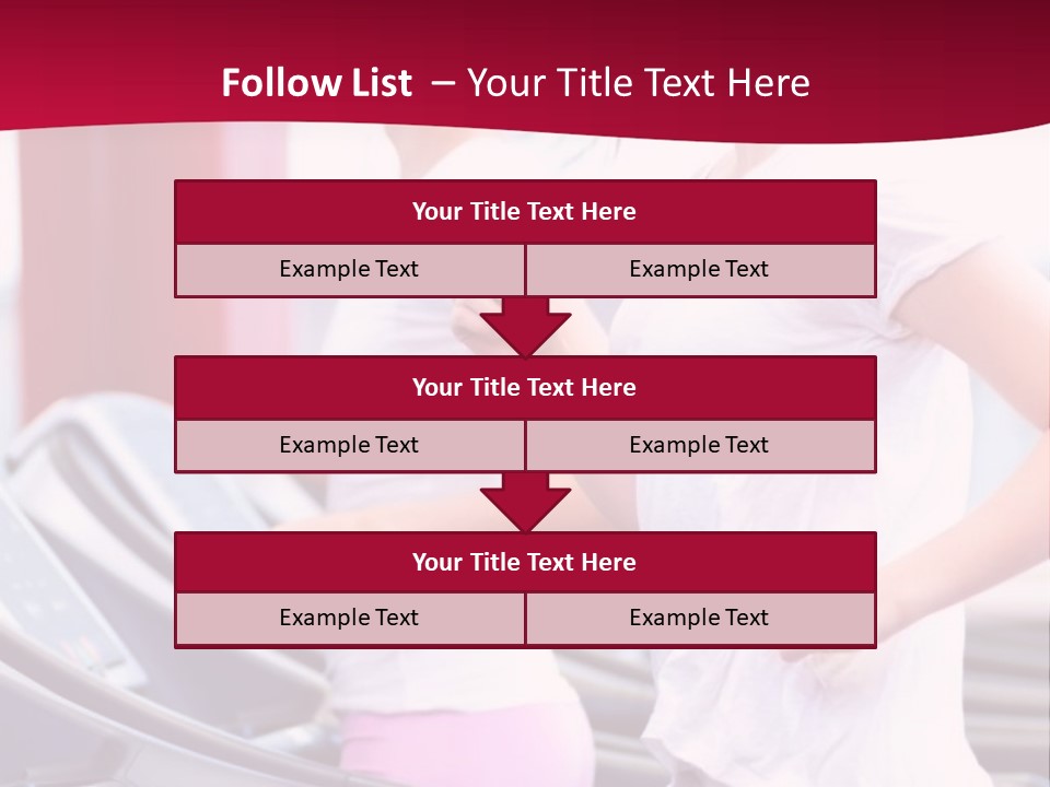 A Group Of Women Running In A Gym PowerPoint Template