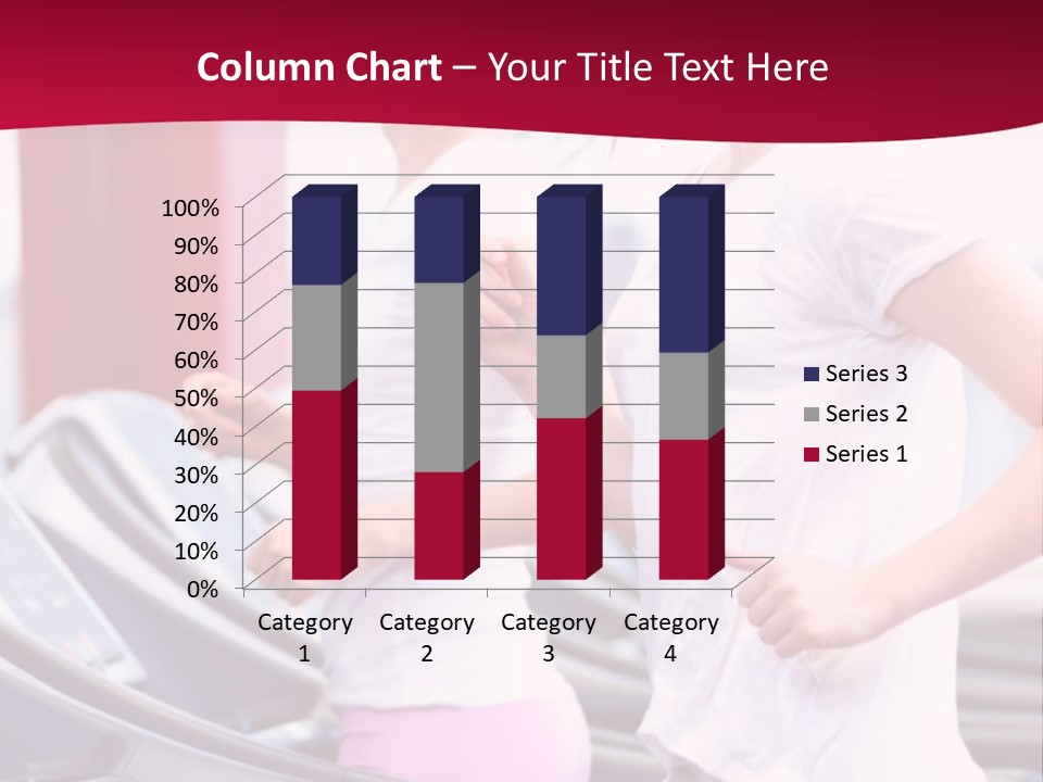 A Group Of Women Running In A Gym PowerPoint Template