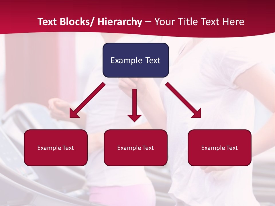 A Group Of Women Running In A Gym PowerPoint Template