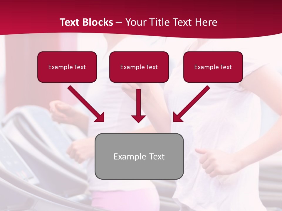 A Group Of Women Running In A Gym PowerPoint Template