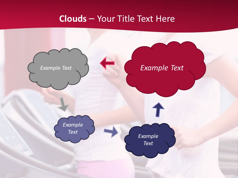 A Group Of Women Running In A Gym PowerPoint Template