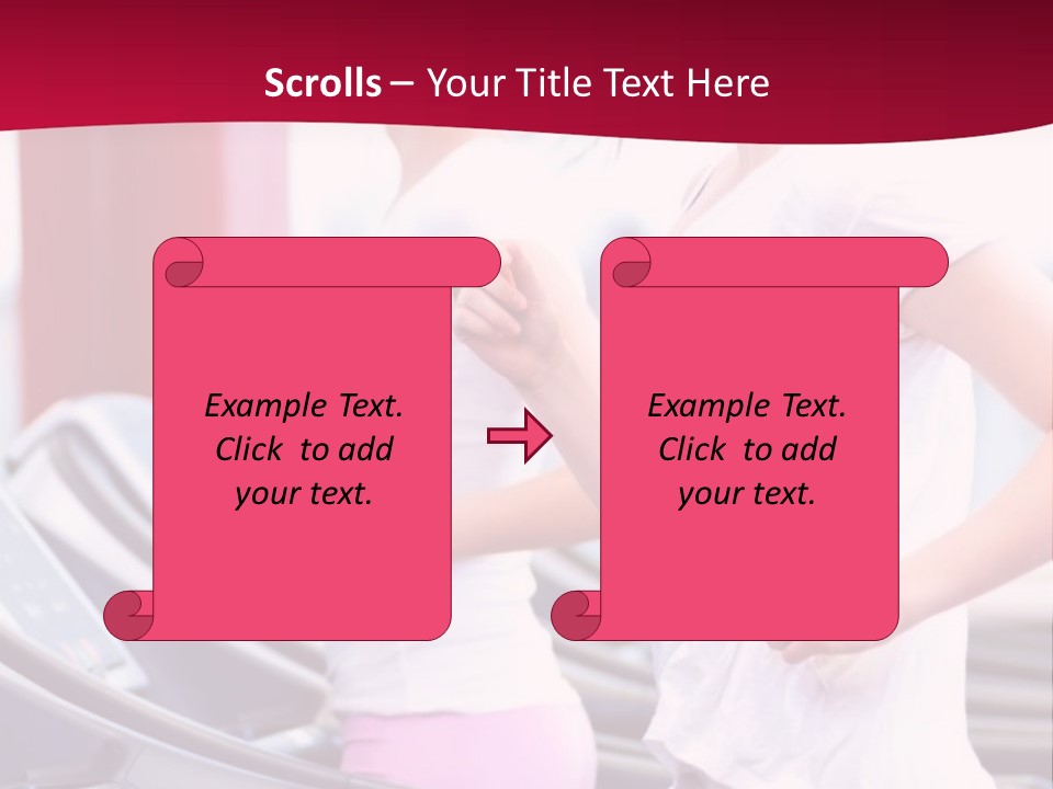 A Group Of Women Running In A Gym PowerPoint Template