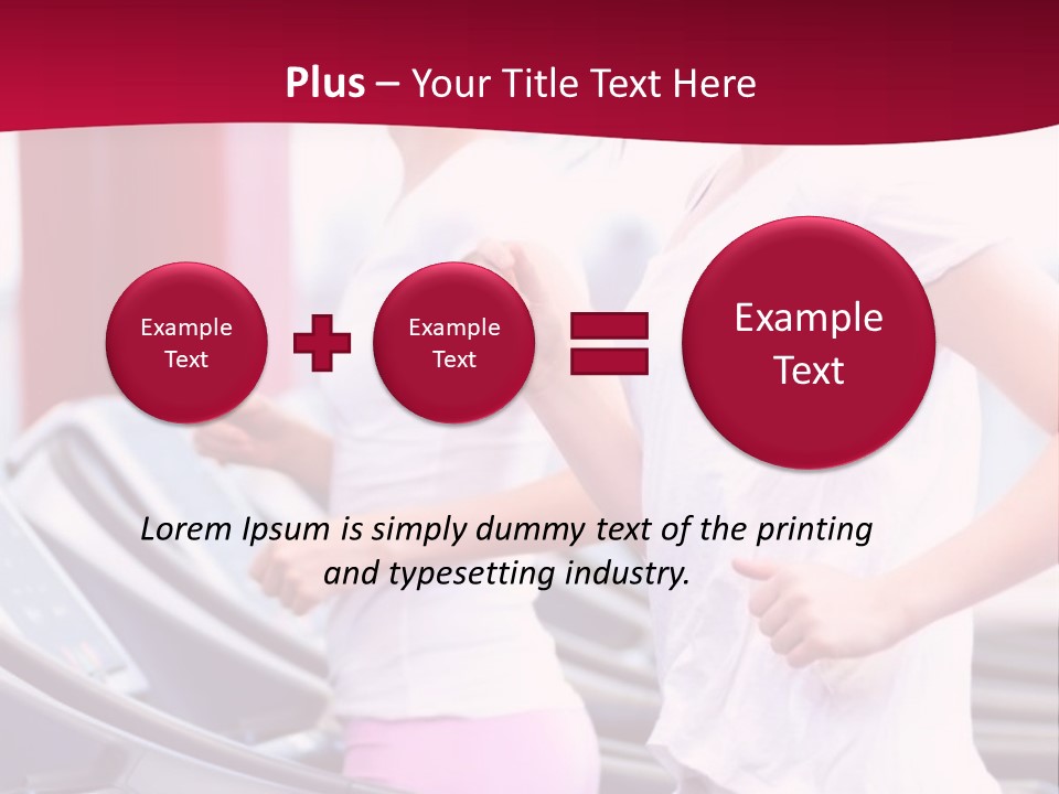 A Group Of Women Running In A Gym PowerPoint Template