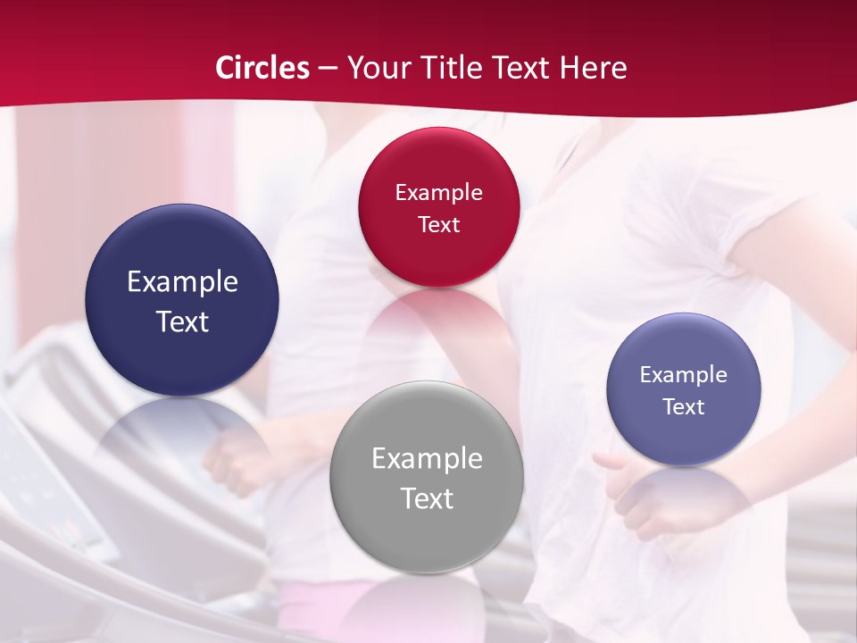 A Group Of Women Running In A Gym PowerPoint Template