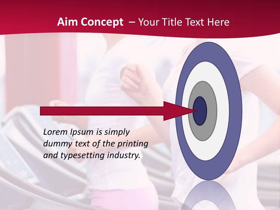 A Group Of Women Running In A Gym PowerPoint Template