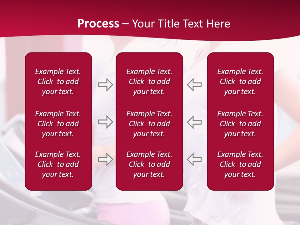 A Group Of Women Running In A Gym PowerPoint Template