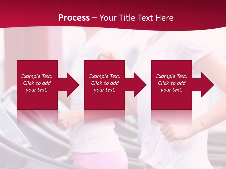 A Group Of Women Running In A Gym PowerPoint Template