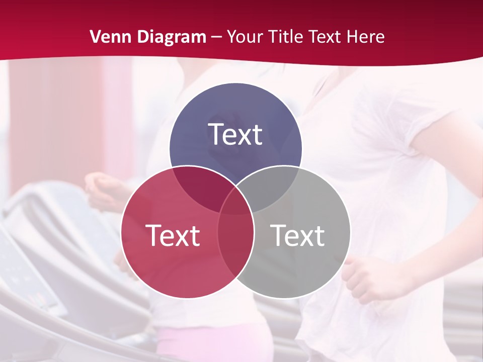 A Group Of Women Running In A Gym PowerPoint Template