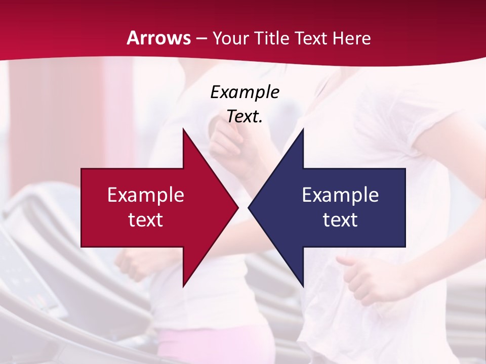 A Group Of Women Running In A Gym PowerPoint Template