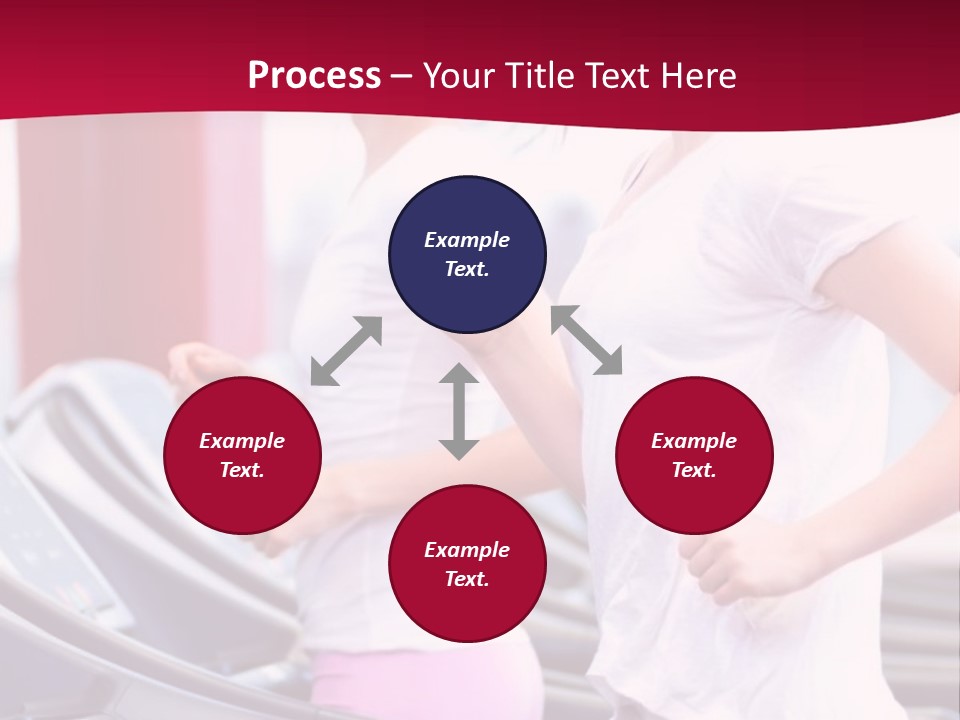 A Group Of Women Running In A Gym PowerPoint Template